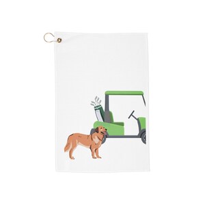 Just me and my good boy- Fun Golf Towels with Dog Design, Personalized Golf Accessories, Golf Gifts for Dog Lovers, Golf Club Towels