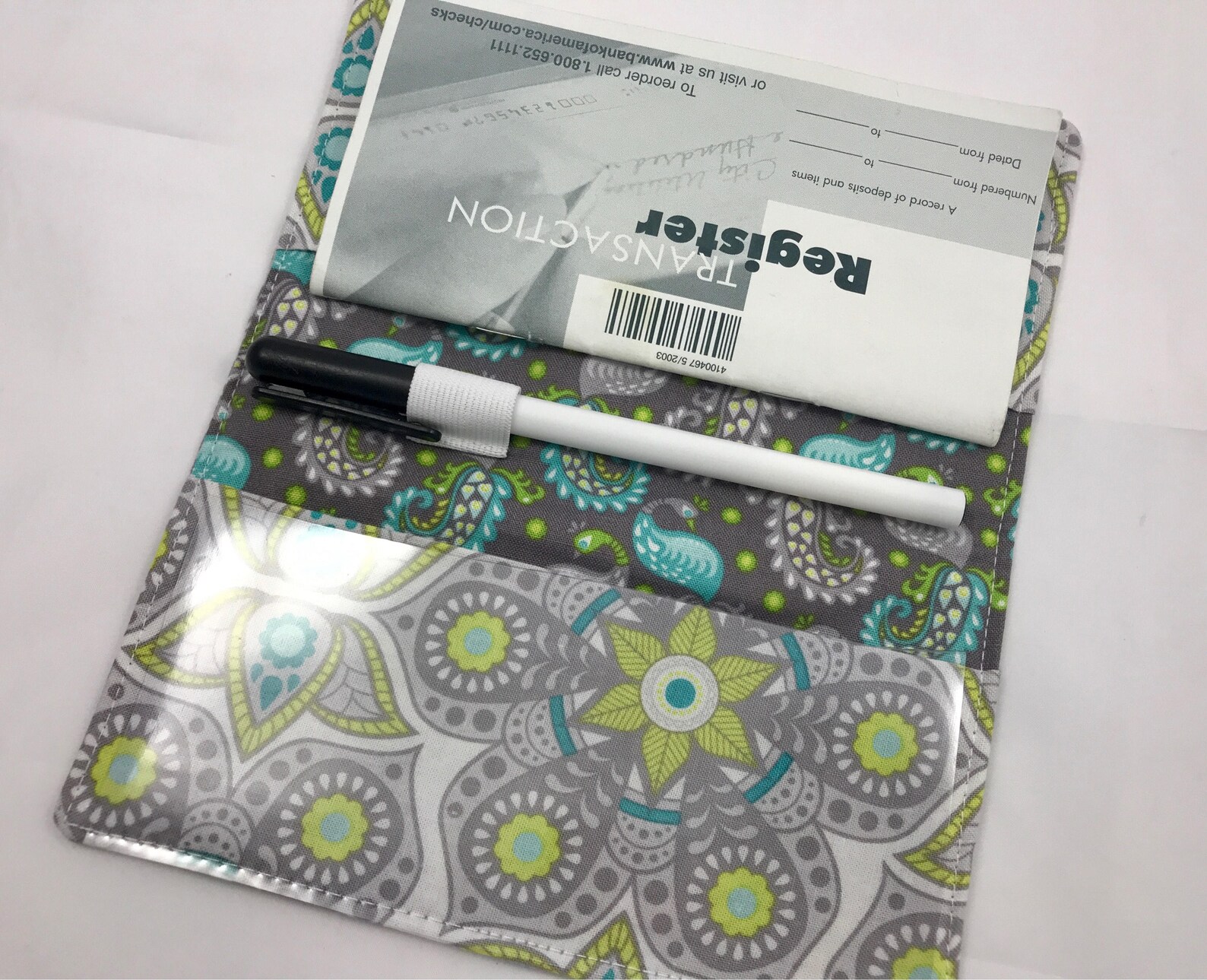 Duplicate Checkbook Cover Pen Holder Duplicate Checkbook Etsy