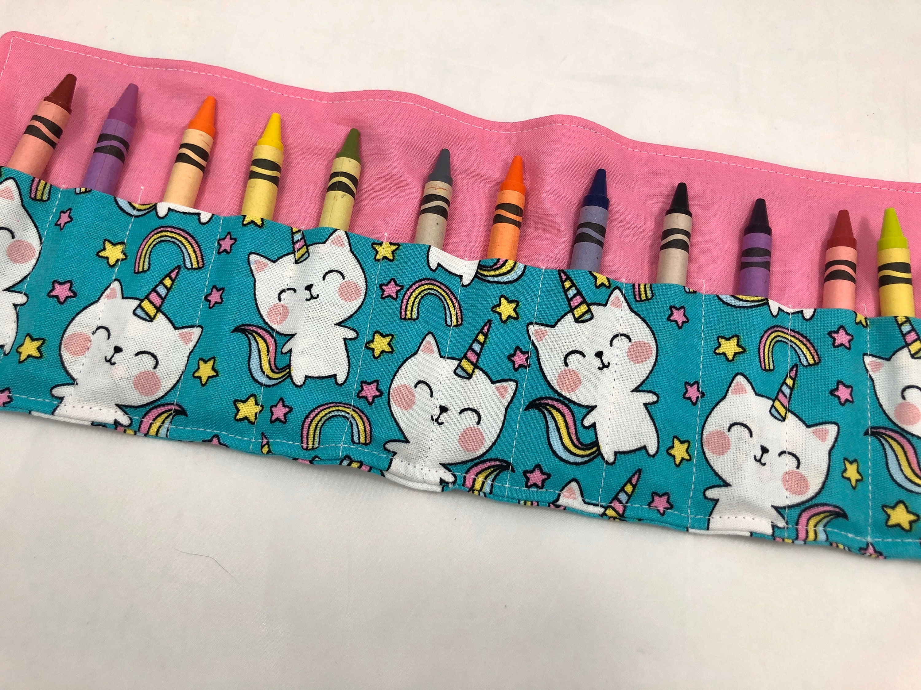 Unicorn Crayon Case Crayon Roll Rainbow Pencilcase christmas Gift 