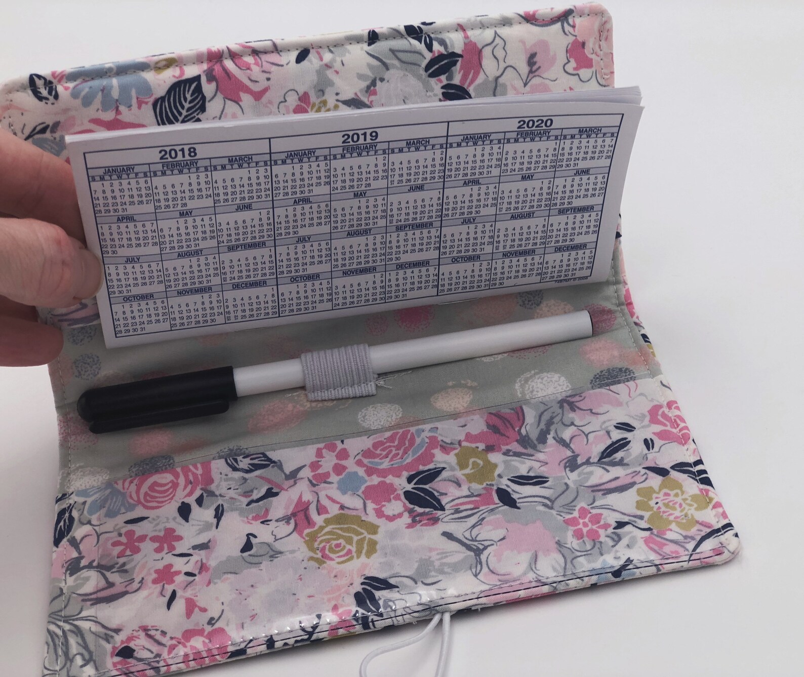 Gray Duplicate Checkbook Cover Pen Holder Duplicate Etsy