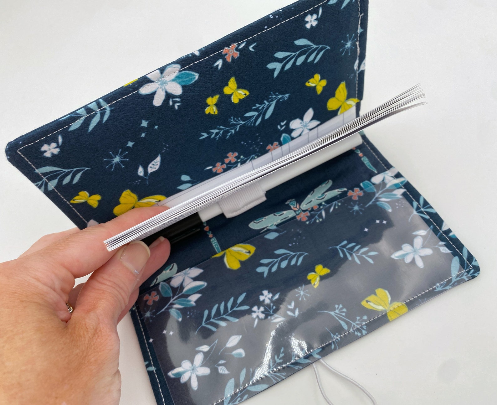 Duplicate Checkbook Cover Pen Holder Fabric Checkbook Etsy