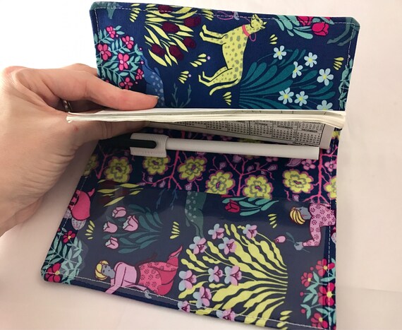 blue duplicate checkbook cover