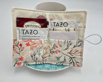 Tea Wallet, Tea Bag Holder, Tea Bag Wallet, Teabag Wallet, Teabag Holder, Tea Bag Organizer - Meadow Wind