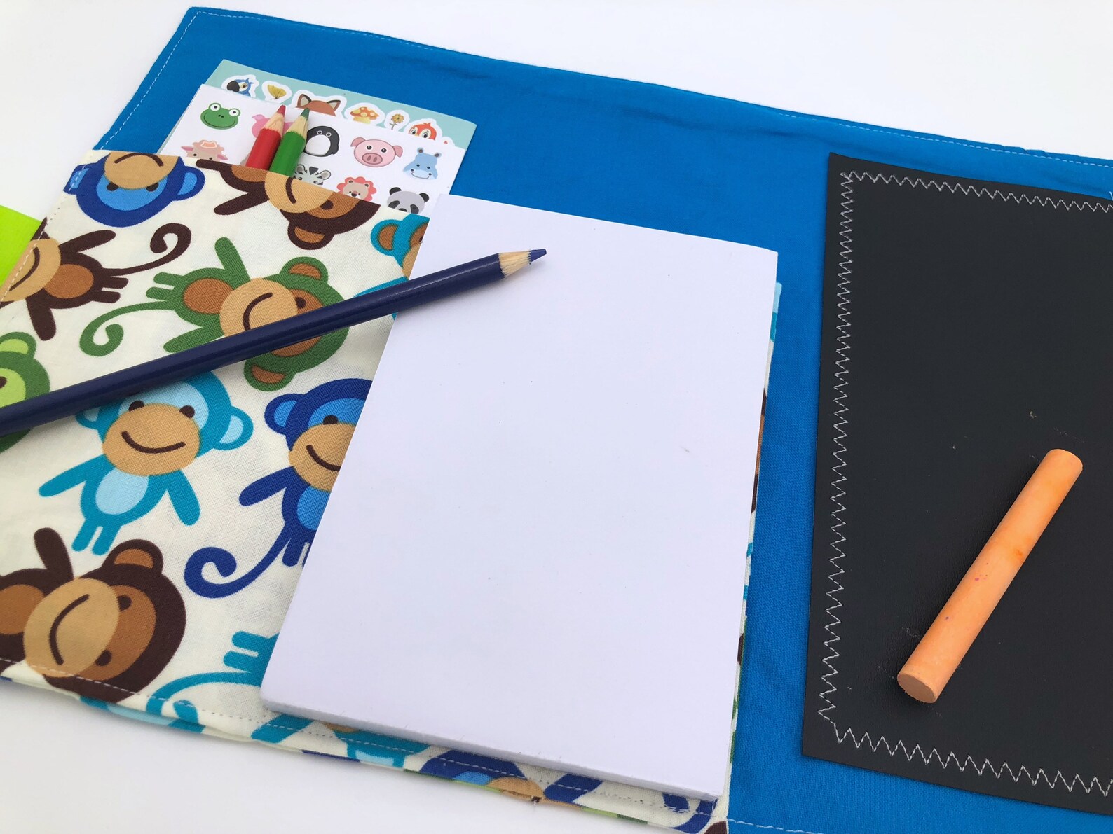 Activity Wallet Travel Crayon Roll Chalkboard Mat Crayon Etsy