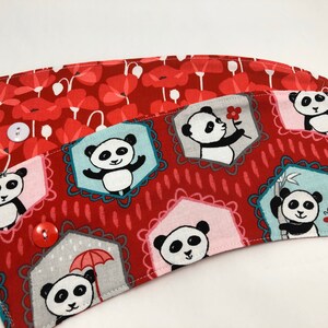 Reversible Coffee Cozy, Insulated Coffee Sleeve, Coffee Cuff, Iced Coffee Sleeve, Hot Tea Sleeve, Cold Drink Cup Cuff Red Panda and Flower image 9
