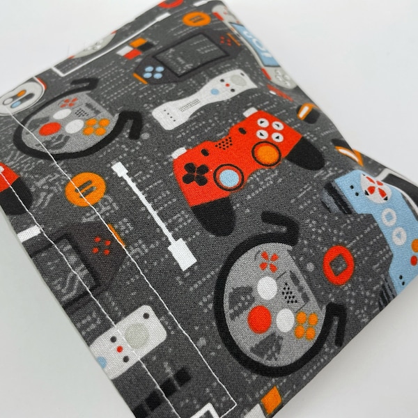 Reusable Snack Bag, Reusable Baggie, Game Console Snack Bag, Fabric Snack Bag, Reusable Fabric Snack Bag - Video Gamer