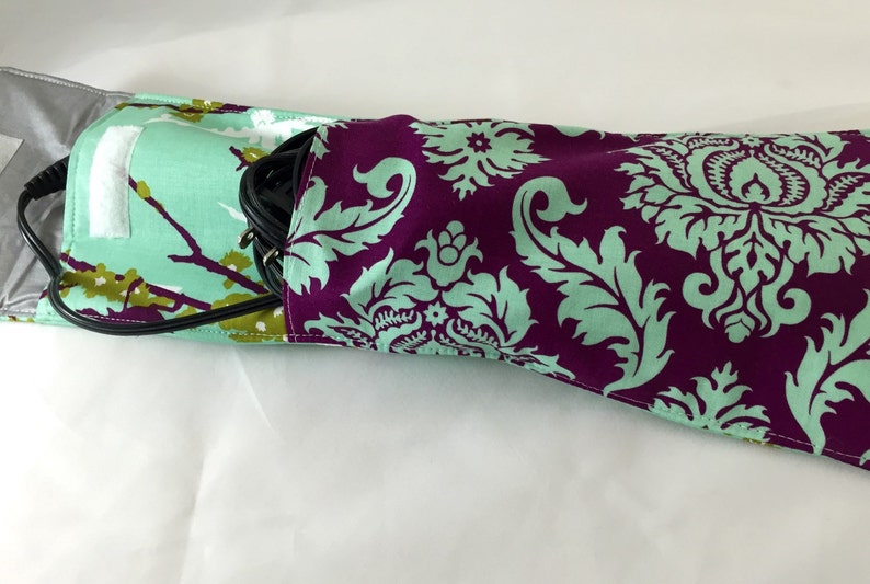 Curling Iron Case Hair Straightener Curling Iron Cover Curling Iron Sleeve Sparrows in Plum Travel Flat Iron Case Flat Iron Holder