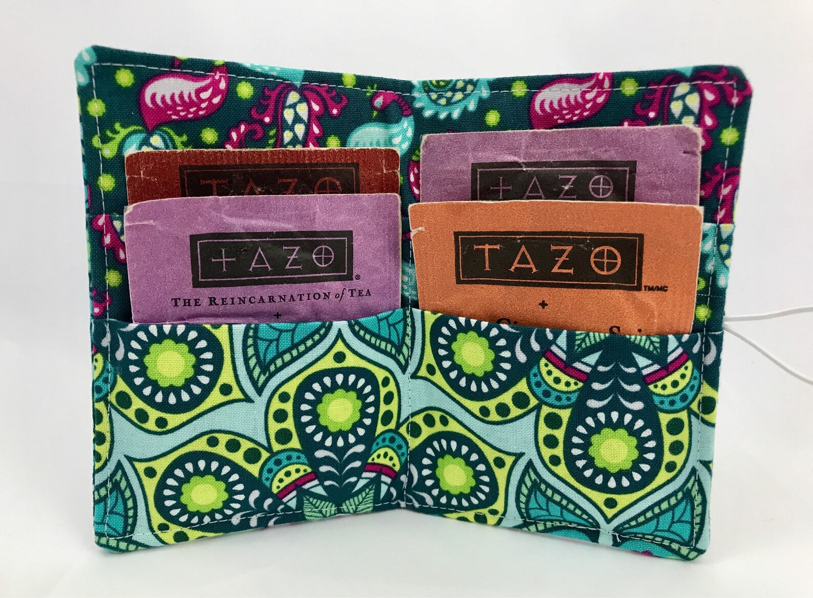 Tea Wallet Tea Bag Holder Green Tea Bag Wallet Teabag Etsy