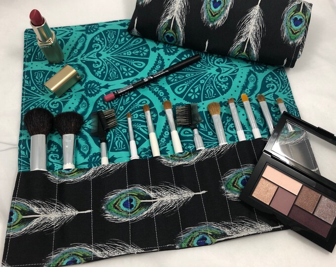 Travel Makeup Brush Roll Holder Makeup Brush Bag Makeup Etsy