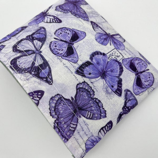 Reusable Snack Bag, Reusable Baggie, Butter Fly Snack Bag, Fabric Snack Bag, Reusable Kids Snack Bag - Purple Butterfly