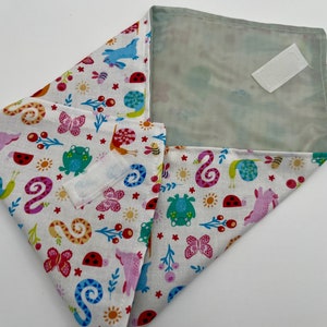 Reusable Sandwich Bag, Sandwich Wrap , Reusable Sandwich Mat, Sandwich Holder - Cute Animals White