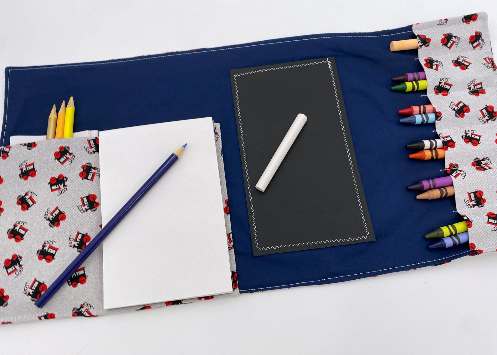 Activity Wallet Travel Crayon Roll Chalkboard Mat Crayon Etsy