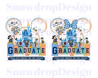 Disney Graduation 2026 Png Bundle, Graduation Trip Png, Family Graduate Png, Graduate Tassel To Castle Png, Senior 2026 Png, Mickey Graduate