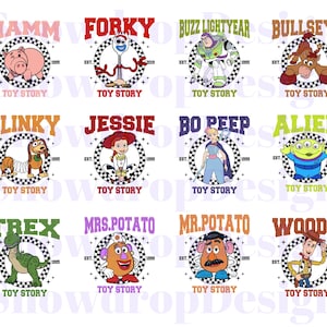 Toy Story PNG Bundle, Toy Story PNG Cartoon Sublimation Cliparts, Toy Story Movie Themed Clip Arts Collection, Toy Story Party PNG