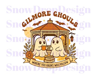 Gilmore Ghouls Halloween Ghost PNG, Spooky Season Design (Digital Download)