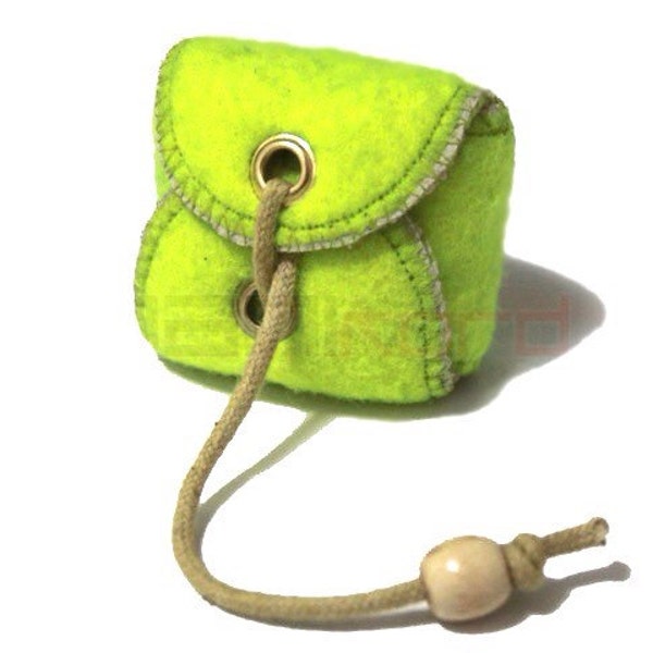 Handmade Recycled Tennis Ball Mini Bag/ Change Holder 2