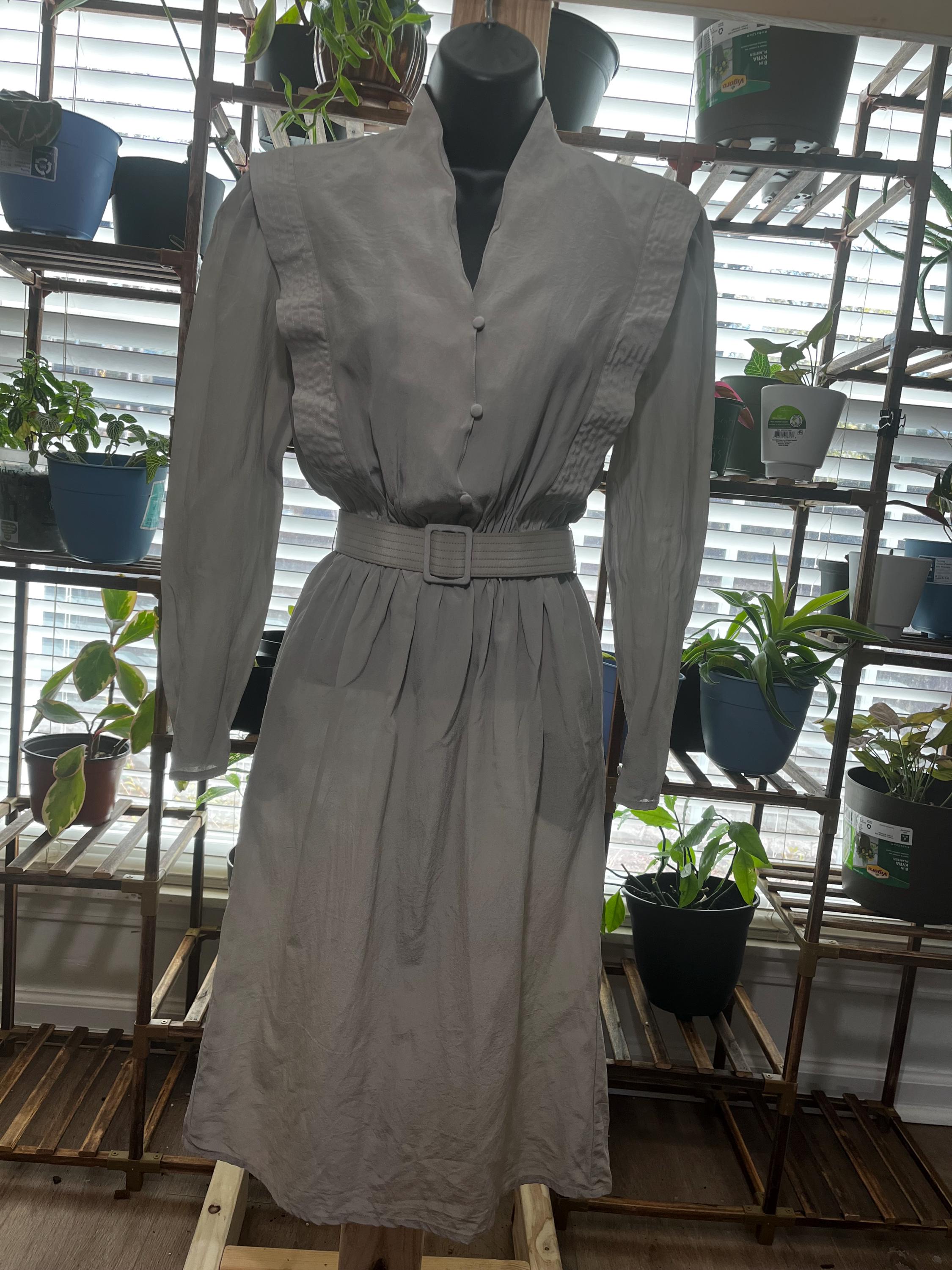 knee length dresses for ladies 10MM Mulberry Silk Convertible Neck Women Belted Maxi Dress  GOELIA