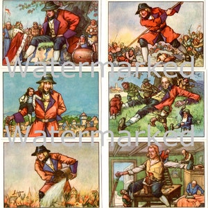 6 Vintage Adventures of Gulliver's Travels, VTC Set. Instant Digital Download. Plus FREE gift.