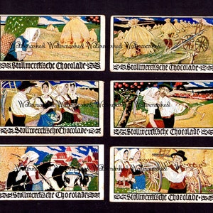 Clip Art 6 Old World European Harvest & Farm Images. Instant Digital Download.