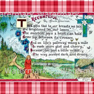Vintage Victorian &quot;Recompense&quot; Poem, Inspirational Verse. Digital Download