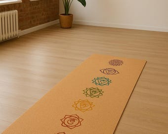 Eco-Friendly Cork Yoga Mat: Non-Slip Fitness for Yoga, Pilates, Meditation