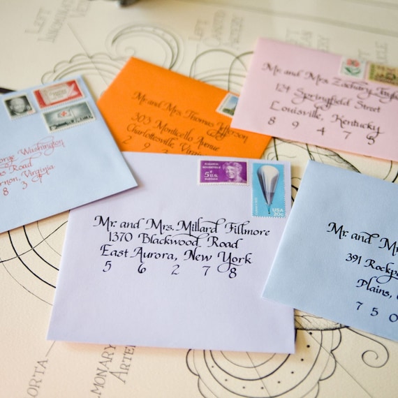 Items similar to Beautiful Hand Addressed Envelopes on Etsy