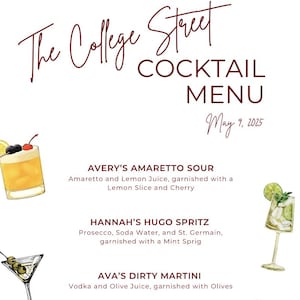 Cocktail Menu Template
