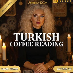 Lettura del caffè turco alla stessa ORA, lettura dettagliata della tazza di caffè turco, lettura del cartomante, lettura dell'amore futuro, cartomanzia,