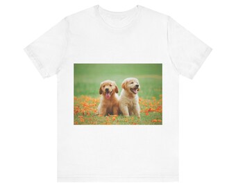 Słodkie Szczeniaki - Bella Canvas 3001 Unisex Jersey Krótki Rękaw Koszulka