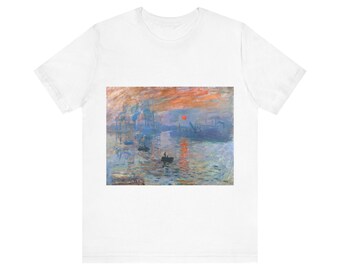 Monet Sunrise - Bella Canvas 3001 Unisex Jersey Koszulka z krótkim rękawem