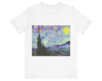 Gwieździste Noce - Bella Canvas 3001 Unisex Koszulka z Krótkim Rękawem