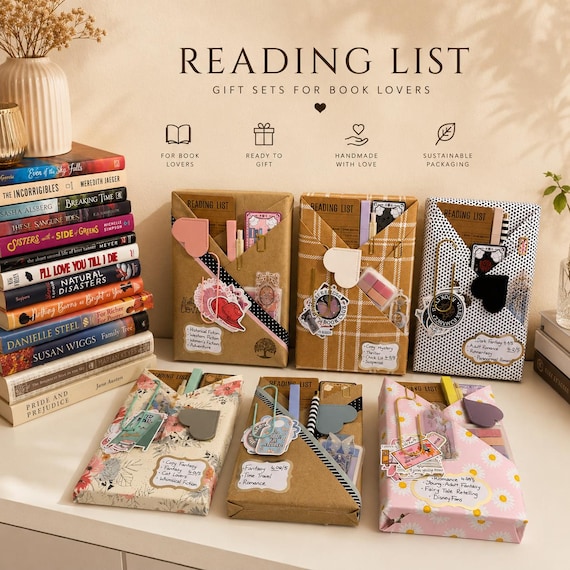 Blind Date Book , Mystery Wrapped Book Stationery Kit, Curated Surprise Bookish Gift