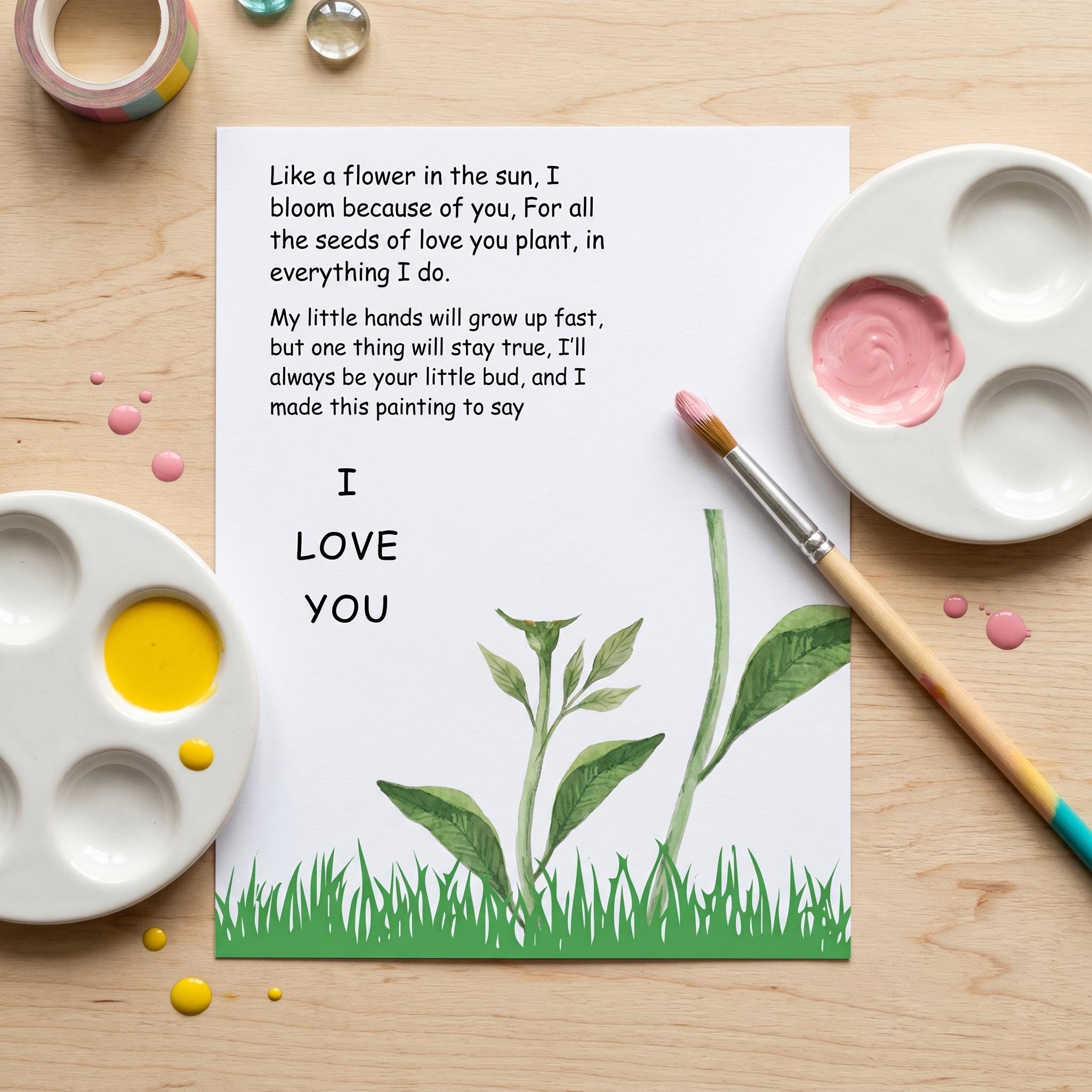 Mothers Day Handprint Art Poem, Flower Bouquet Craft for Mom | for ...