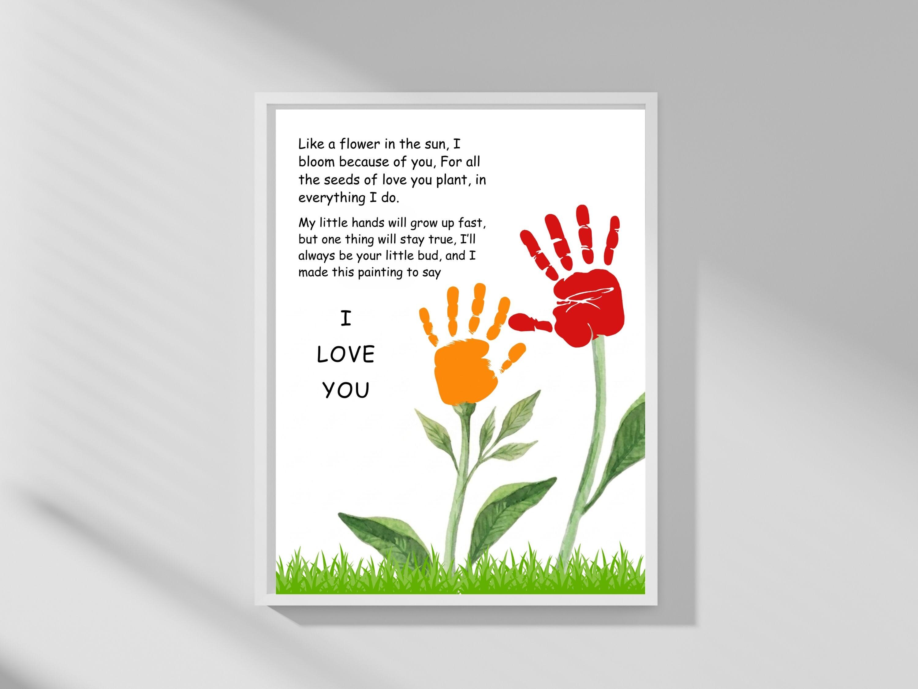 Mothers Day Handprint Art Poem, Flower Bouquet Craft for Mom | for ...