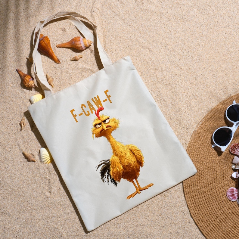 Funny F-Caw-F Chicken PNG, Screaming Rooster Meme Clipart, Crazy Hen Digital Art, F CAW F Meme Png, Meme Farm Animal Shirt Design Download
