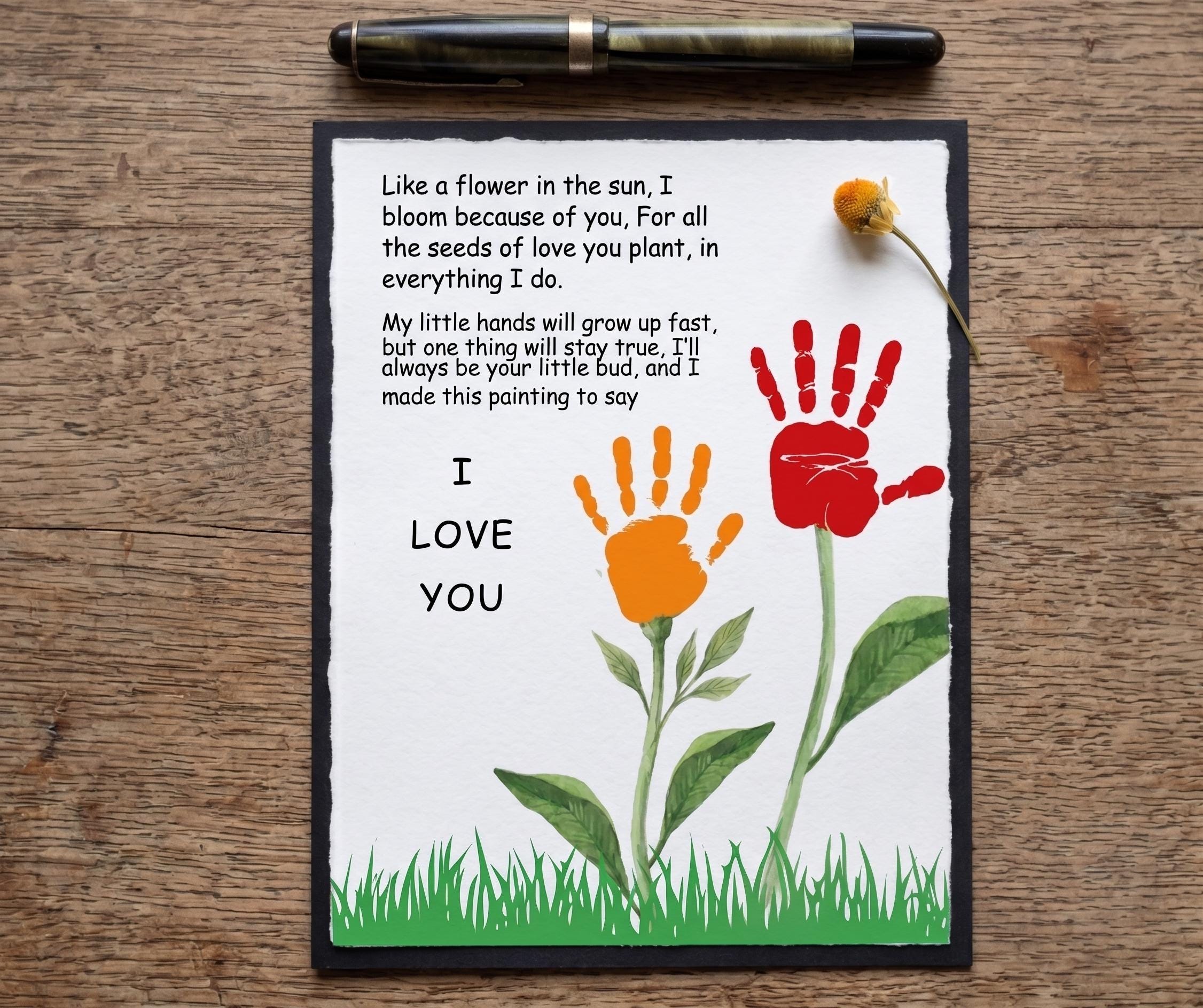Mothers Day Handprint Art Poem, Flower Bouquet Craft for Mom | for ...