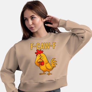 Funny F-Caw-F Chicken PNG, Screaming Rooster Meme Clipart, Crazy Hen Digital Art, F CAW F Meme Png, Meme Farm Animal Shirt Design Download