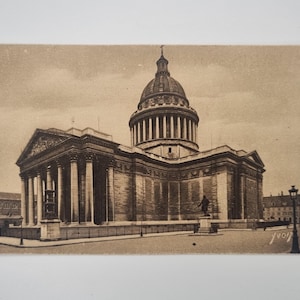 Vintage French Postcard – Panthéon Paris – Edition d’Art Yvon – Sepia Photo 1920s – Real Photo Postcard – Antique Paris