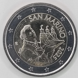 2 euro San Marino 2025 • UNC van rol • Munt in capsule • Verzamelmunt • Verzending met tracking