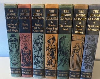 The Junior Classics Young Folks' Shelf of Books 7 Books Collier 1960