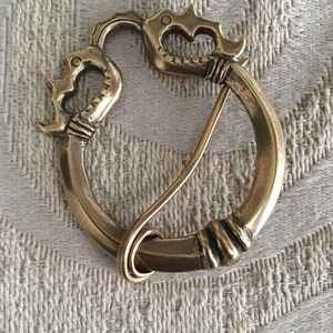 Outlander Inspired , Viking Shawl Pin , Celtic Clasp , Penannular Brooch immagine 4