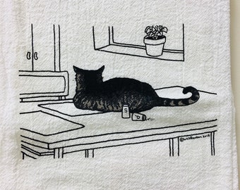 Claim! Cat Tea Towel