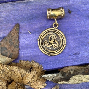 Celtic Spiral Bronze Pendant