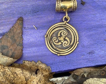 Celtic Spiral Bronze Pendant