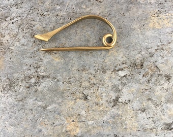 Hand Forged Brass Fibula