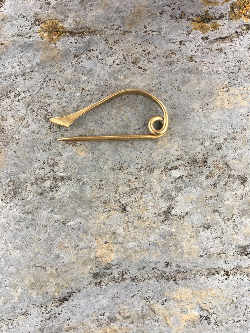 Hand Forged Brass Fibula image 1