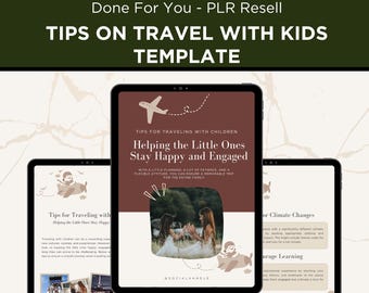 Family Travel Guide Canva Template: Editable PLR Resource (Digital Download
