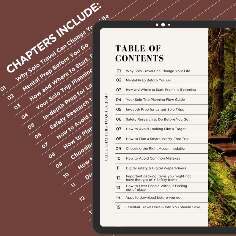 Solo Female Travel Guide eBook: Safety, Planning, Packing Lists (Digital Download)