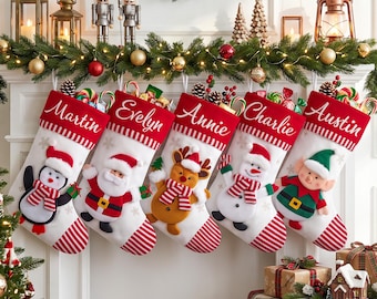 Custom 3D Family Christmas Stockings, Personalized Name Christmas Stockings, Embroidered Name Stockings , 2026 Christmas Gift, Holiday Decor