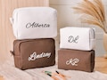 Personalized Waffle Cosmetic Bag,Custom Name Toiletry Bag,Embroidered Monogram Makeup Bag,Bridesmaid Makeup Bag,Christmas gift,Gift for her